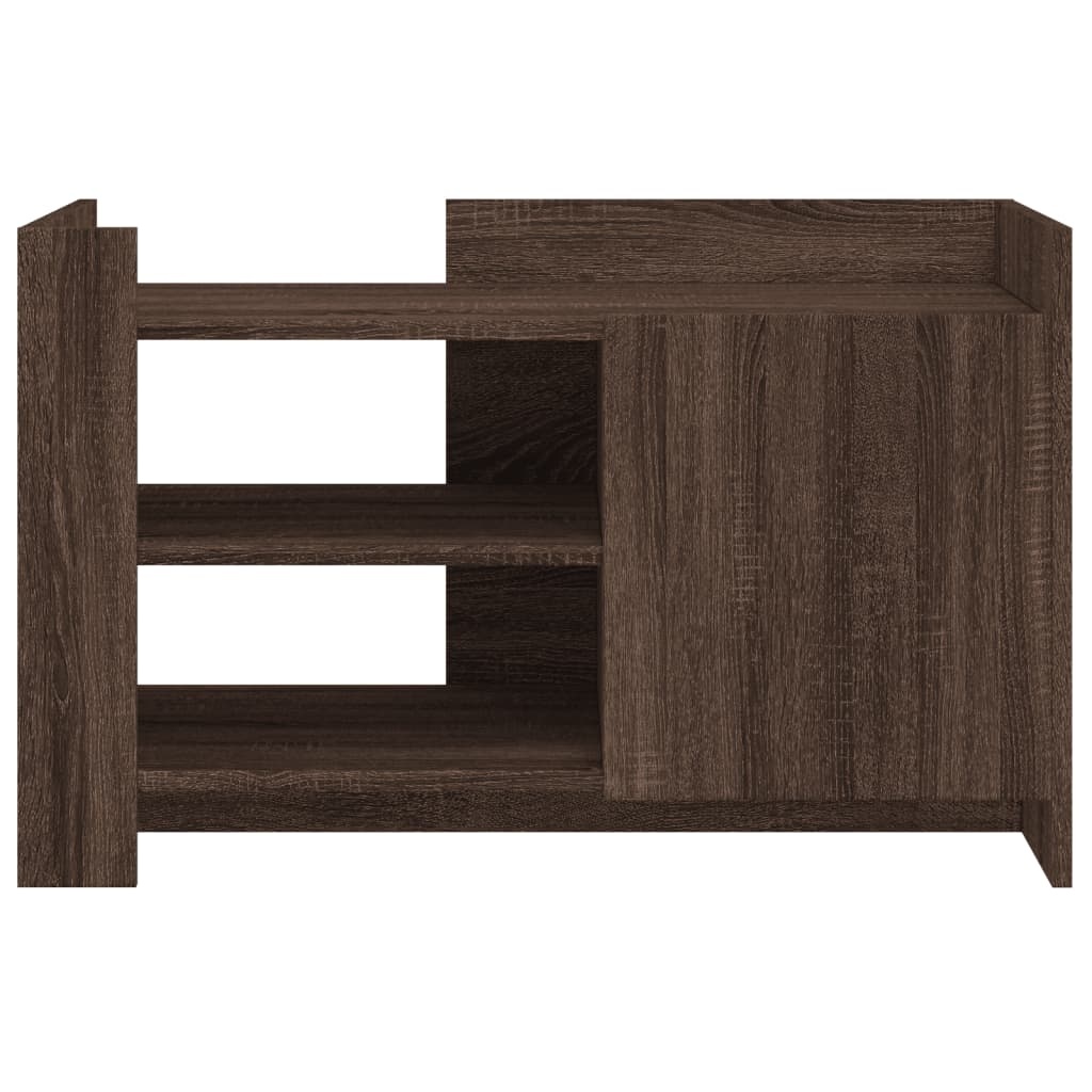 VidaXL Salontafel 80x50x50 cm bewerkt hout bruin eikenkleur