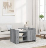 VidaXL Salontafel 80x50x50 cm bewerkt hout grijs sonoma eikenkleur