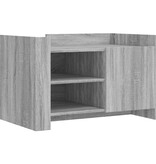VidaXL Salontafel 80x50x50 cm bewerkt hout grijs sonoma eikenkleur