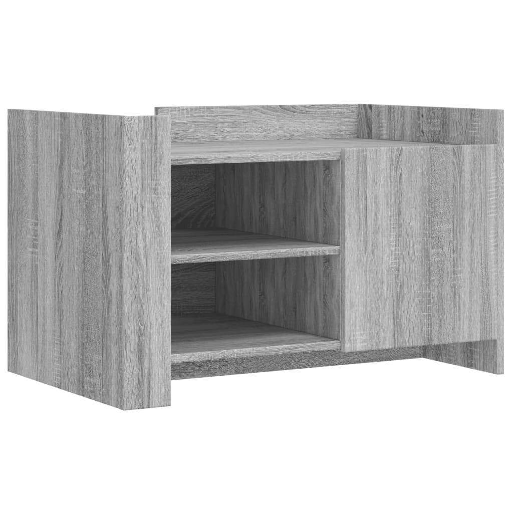 VidaXL Salontafel 80x50x50 cm bewerkt hout grijs sonoma eikenkleur