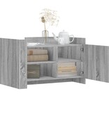 VidaXL Salontafel 80x50x50 cm bewerkt hout grijs sonoma eikenkleur
