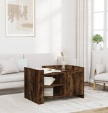 VidaXL Salontafel 80x50x50 cm bewerkt hout gerookt eikenkleurig