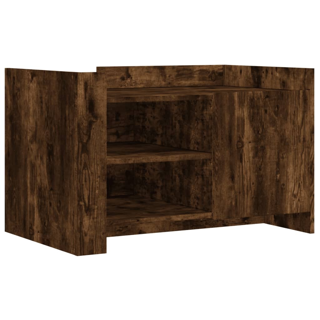VidaXL Salontafel 80x50x50 cm bewerkt hout gerookt eikenkleurig