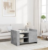 VidaXL Salontafel 80x50x50 cm bewerkt hout betongrijs