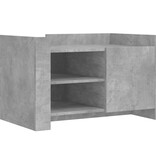 VidaXL Salontafel 80x50x50 cm bewerkt hout betongrijs