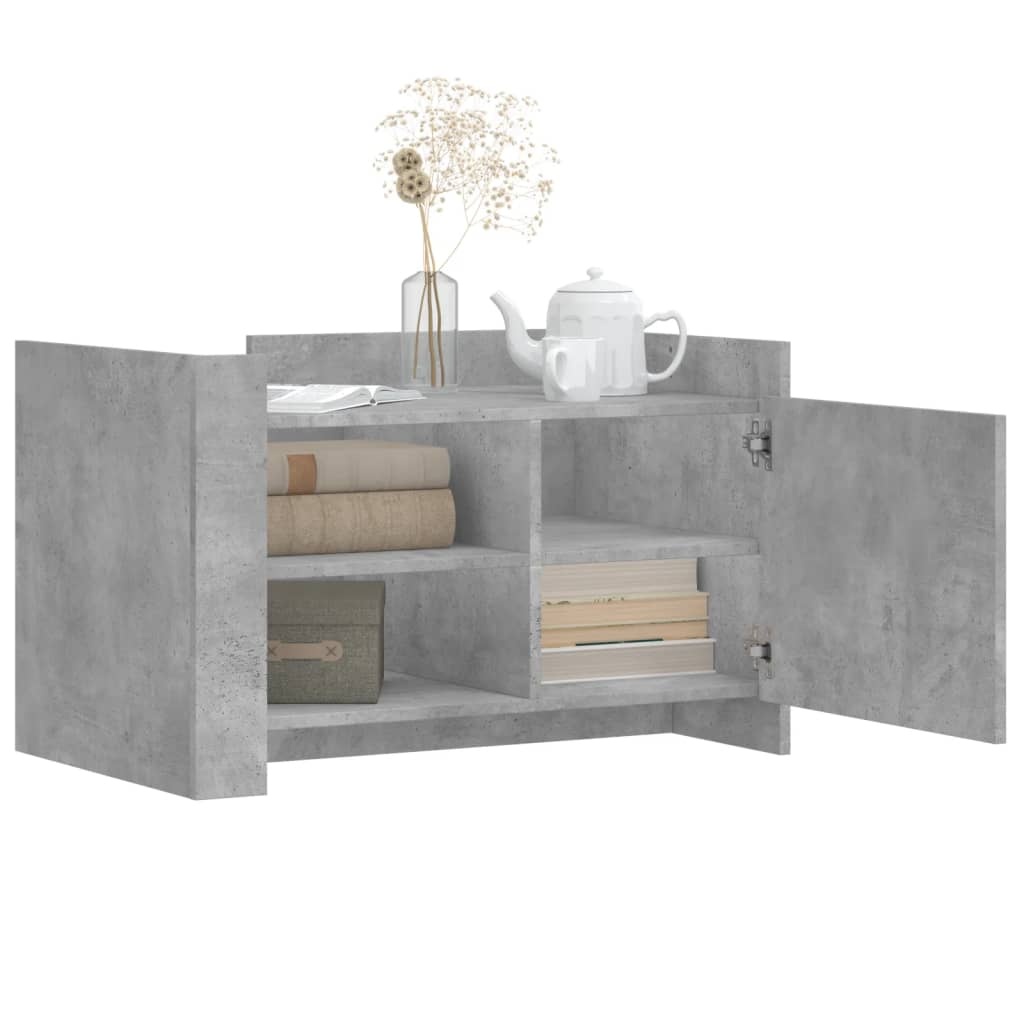 VidaXL Salontafel 80x50x50 cm bewerkt hout betongrijs