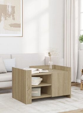 VidaXL Salontafel 80x50x50 cm bewerkt hout sonoma eikenkleurig