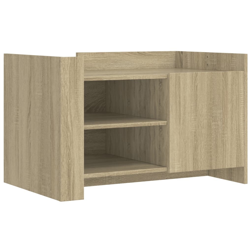 VidaXL Salontafel 80x50x50 cm bewerkt hout sonoma eikenkleurig