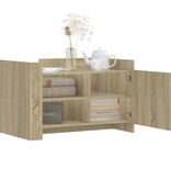 VidaXL Salontafel 80x50x50 cm bewerkt hout sonoma eikenkleurig