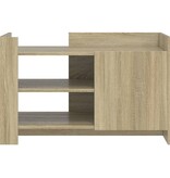 VidaXL Salontafel 80x50x50 cm bewerkt hout sonoma eikenkleurig