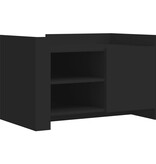 VidaXL Salontafel 80x50x50 cm bewerkt hout zwart