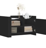 VidaXL Salontafel 80x50x50 cm bewerkt hout zwart