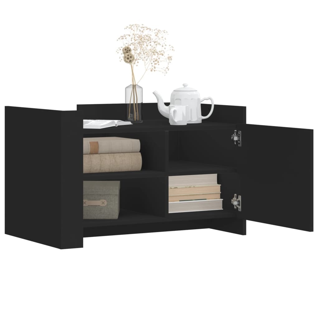 VidaXL Salontafel 80x50x50 cm bewerkt hout zwart