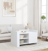 VidaXL Salontafel 80x50x50 cm bewerkt hout wit