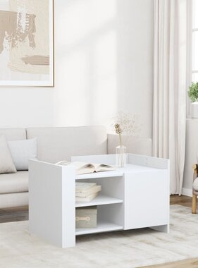 VidaXL Salontafel 80x50x50 cm bewerkt hout wit