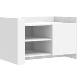 VidaXL Salontafel 80x50x50 cm bewerkt hout wit