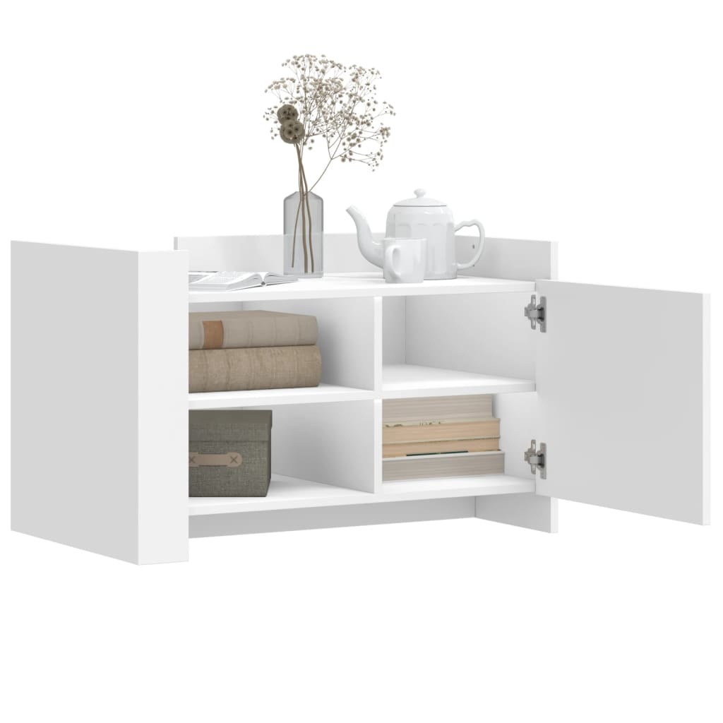VidaXL Salontafel 80x50x50 cm bewerkt hout wit