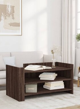 VidaXL Salontafel 100x50x50 cm bewerkt hout bruin eikenkleurig