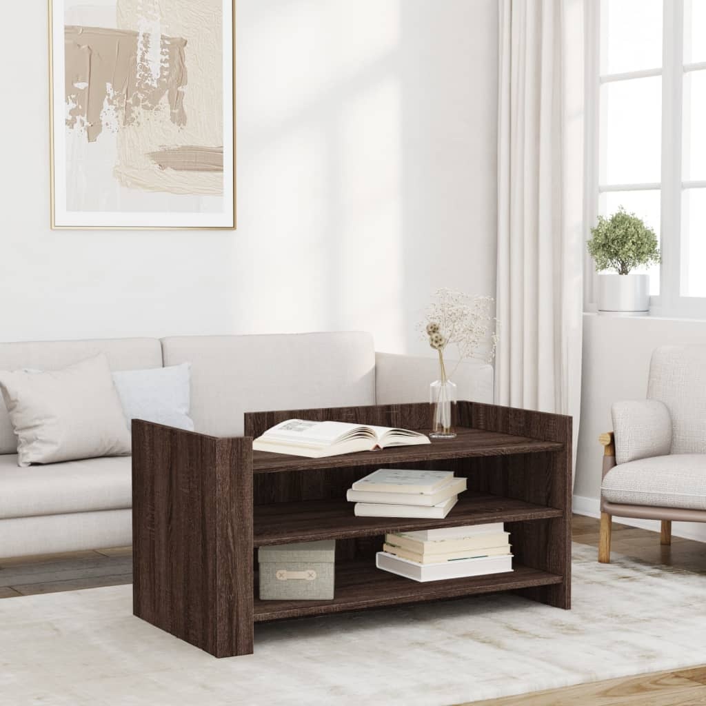 VidaXL Salontafel 100x50x50 cm bewerkt hout bruin eikenkleurig
