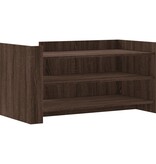 VidaXL Salontafel 100x50x50 cm bewerkt hout bruin eikenkleurig