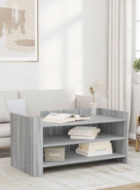 VidaXL Salontafel 100x50x50 cm bewerkt hout grijs sonoma eikenkleur