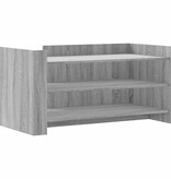 VidaXL Salontafel 100x50x50 cm bewerkt hout grijs sonoma eikenkleur