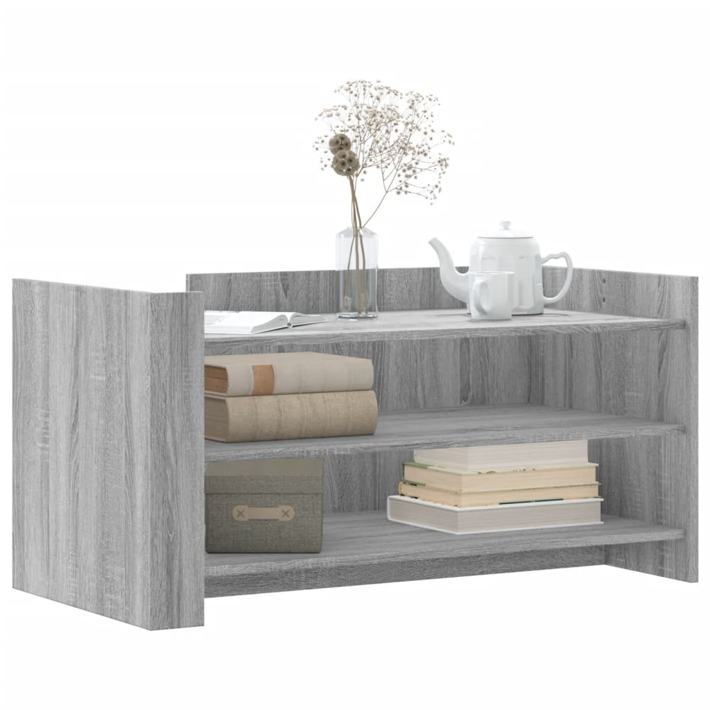 VidaXL Salontafel 100x50x50 cm bewerkt hout grijs sonoma eikenkleur