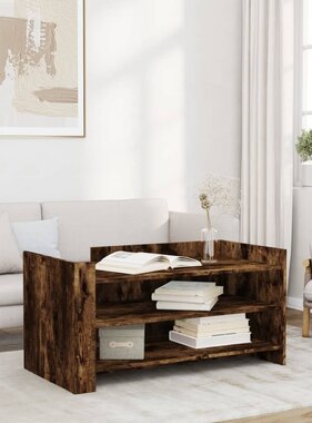 VidaXL Salontafel 100x50x50 cm bewerkt hout gerookt eikenkleurig