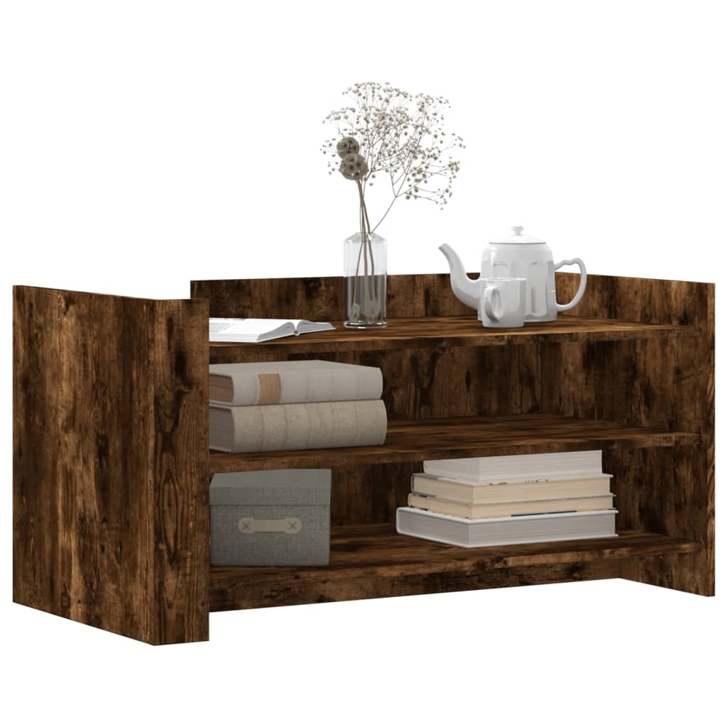 VidaXL Salontafel 100x50x50 cm bewerkt hout gerookt eikenkleurig