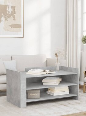 VidaXL Salontafel 100x50x50 cm bewerkt hout betongrijs
