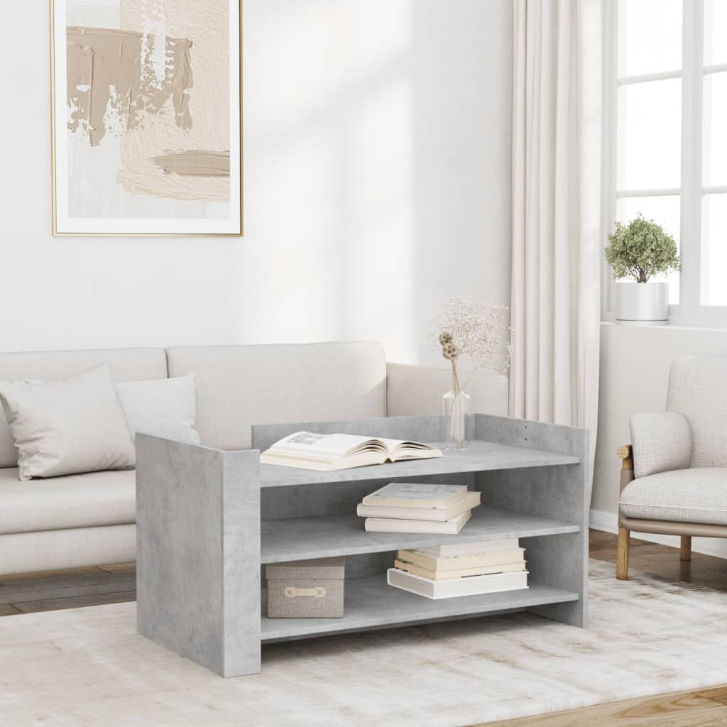 VidaXL Salontafel 100x50x50 cm bewerkt hout betongrijs