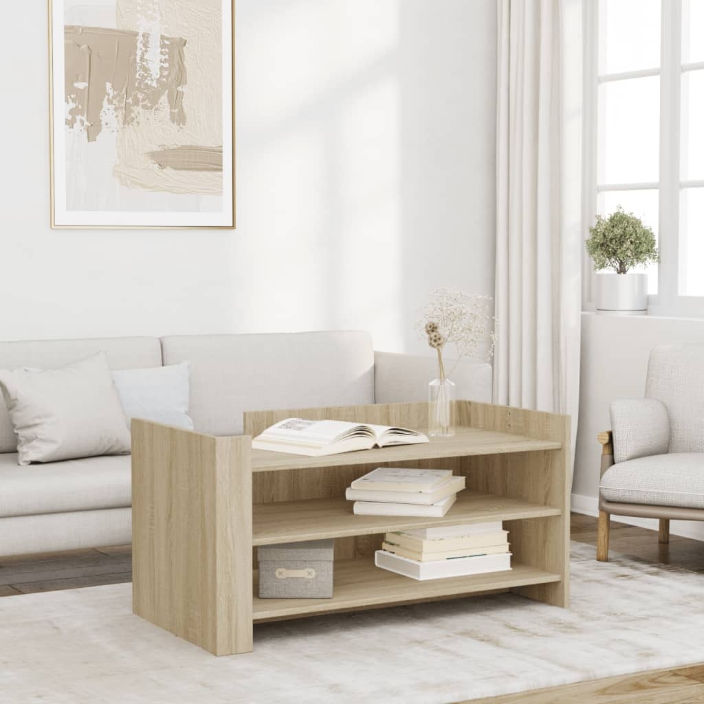VidaXL Salontafel 100x50x50 cm bewerkt hout sonoma eikenkleurig