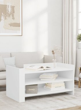 VidaXL Salontafel 100x50x50 cm bewerkt hout wit