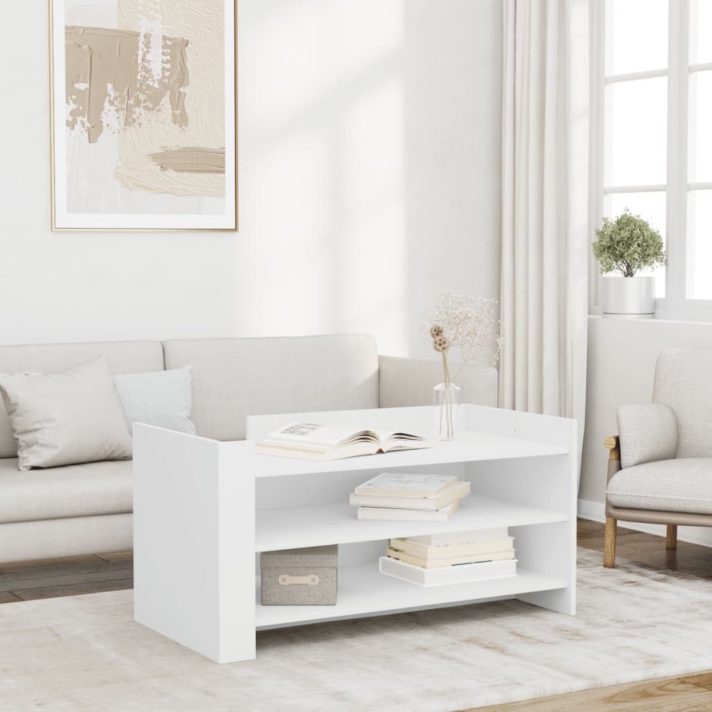 VidaXL Salontafel 100x50x50 cm bewerkt hout wit