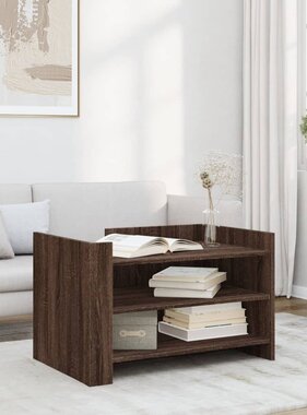 VidaXL Salontafel 80x50x50 cm bewerkt hout bruin eikenkleur