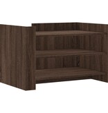 VidaXL Salontafel 80x50x50 cm bewerkt hout bruin eikenkleur
