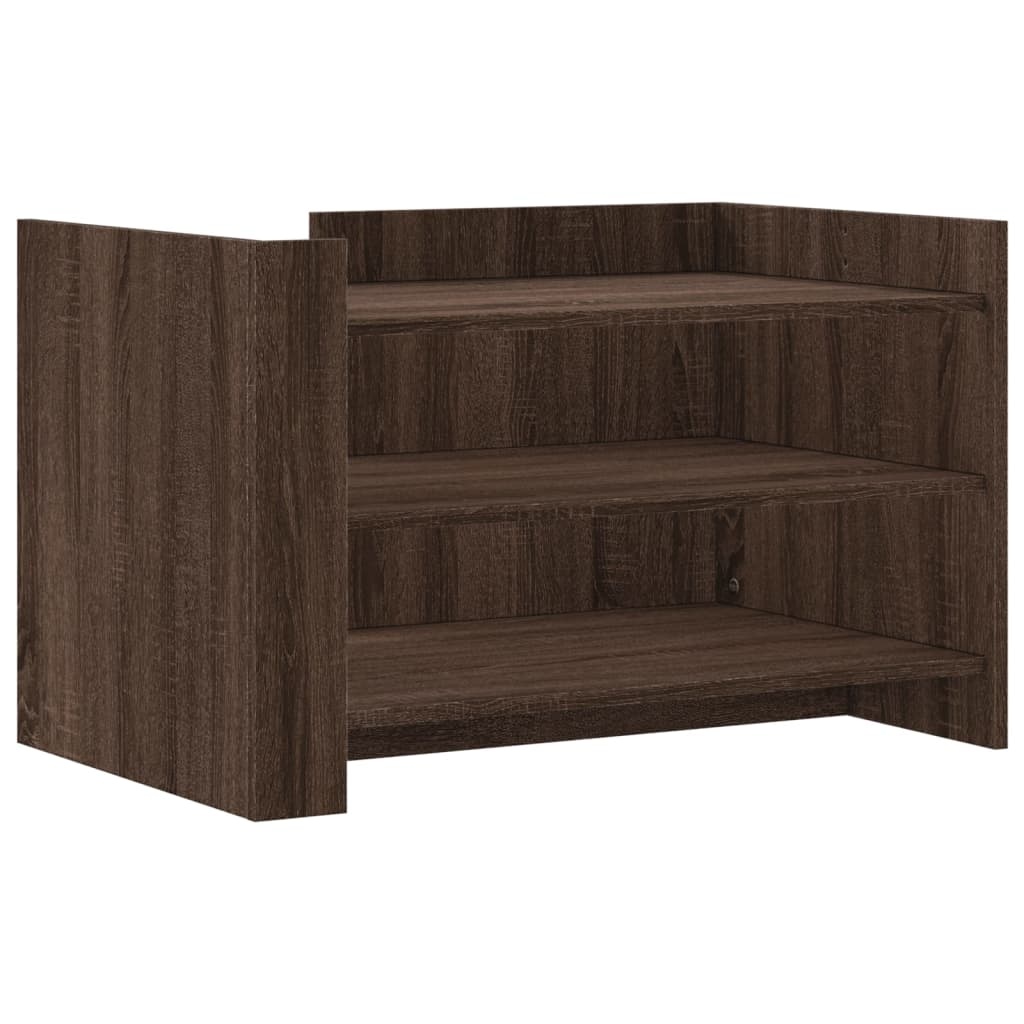 VidaXL Salontafel 80x50x50 cm bewerkt hout bruin eikenkleur