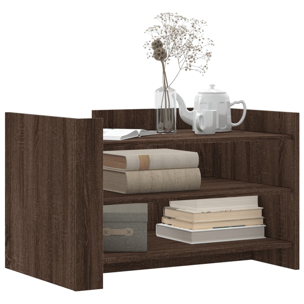 VidaXL Salontafel 80x50x50 cm bewerkt hout bruin eikenkleur