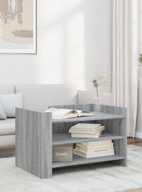 VidaXL Salontafel 80x50x50 cm bewerkt hout grijs sonoma eikenkleur