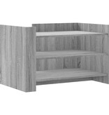 VidaXL Salontafel 80x50x50 cm bewerkt hout grijs sonoma eikenkleur