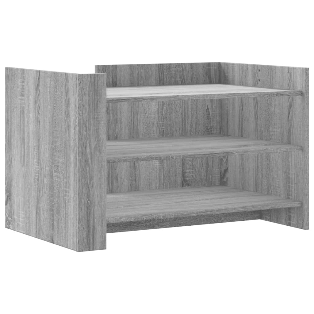 VidaXL Salontafel 80x50x50 cm bewerkt hout grijs sonoma eikenkleur