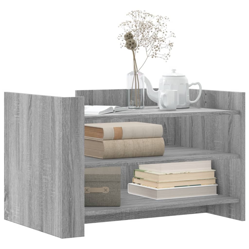 VidaXL Salontafel 80x50x50 cm bewerkt hout grijs sonoma eikenkleur