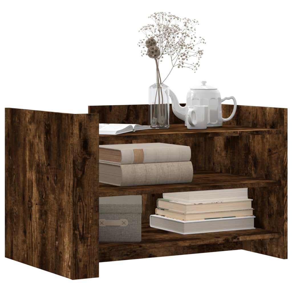 VidaXL Salontafel 80x50x50 cm bewerkt hout gerookt eikenkleurig