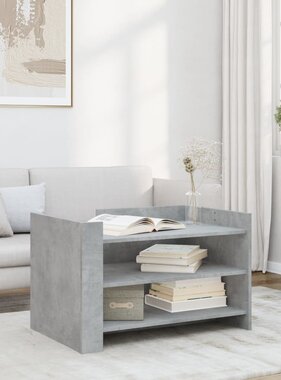 VidaXL Salontafel 80x50x50 cm bewerkt hout betongrijs