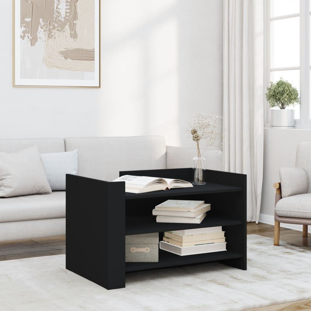 VidaXL Salontafel 80x50x50 cm bewerkt hout zwart