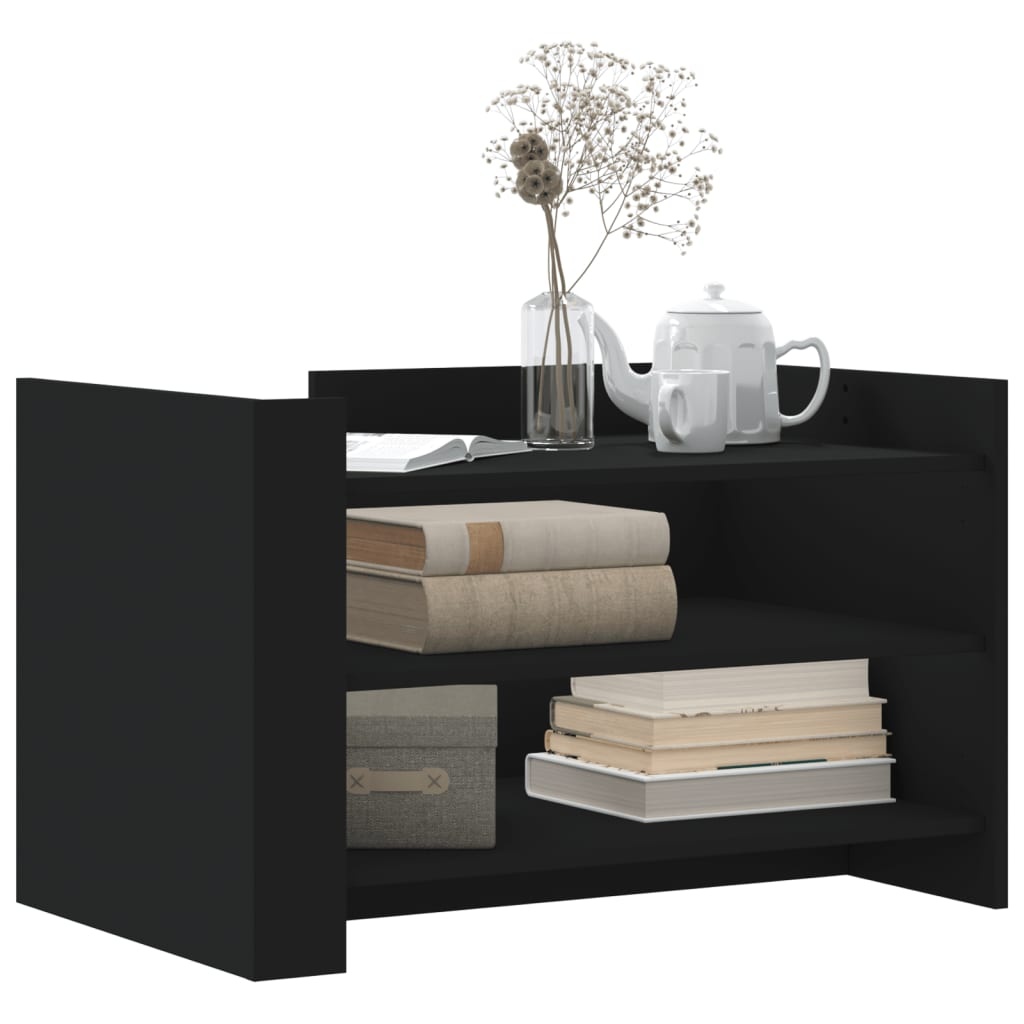 VidaXL Salontafel 80x50x50 cm bewerkt hout zwart