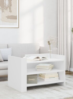 VidaXL Salontafel 80x50x50 cm bewerkt hout wit