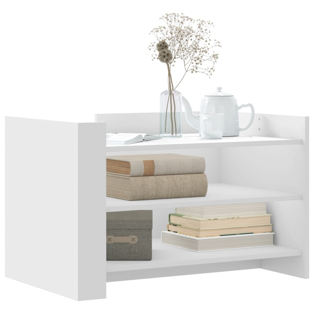 VidaXL Salontafel 80x50x50 cm bewerkt hout wit
