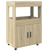 VidaXL Drankkar 60x39,5x89 cm bewerkt hout sonoma eikenkleurig