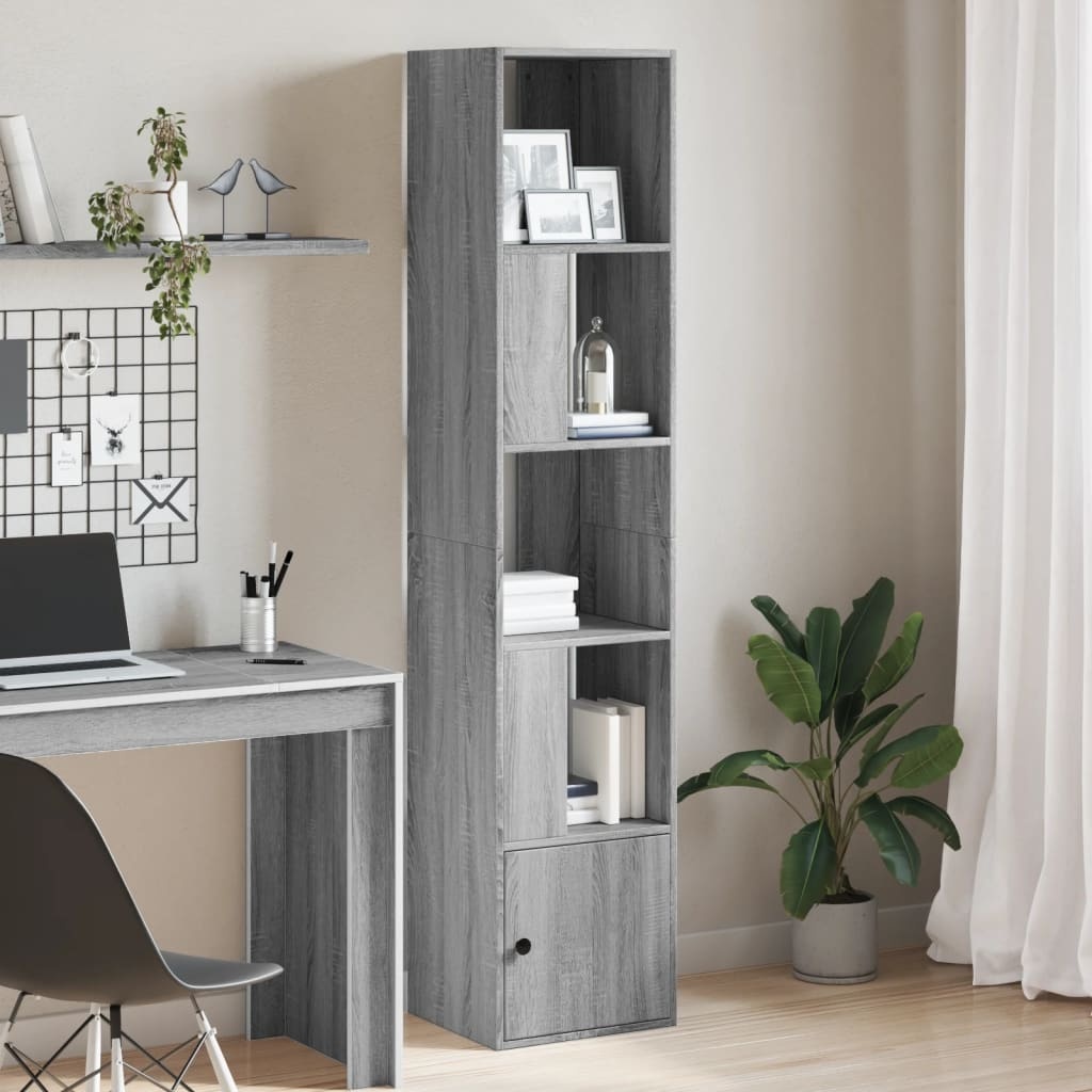 VidaXL Boekenkast 40x36x189 cm bewerkt hout grijs sonoma eikenkleurig